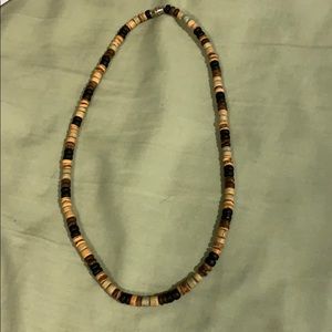 Wood bead necklace